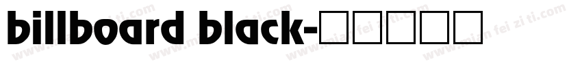 billboard black字体转换